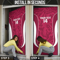 Custom Qatar Football Door Cover 2026 Come On The Maroons - Wonder Print Shop