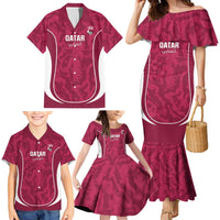 Custom Qatar Football Family Matching Mermaid Dress and Hawaiian Shirt 2026 Come On The Maroons - Wonder Print Shop