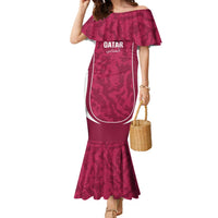Custom Qatar Football Family Matching Mermaid Dress and Hawaiian Shirt 2026 Come On The Maroons - Wonder Print Shop