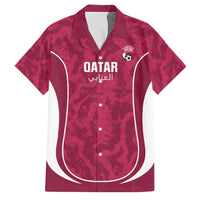 Custom Qatar Football Family Matching Off Shoulder Maxi Dress and Hawaiian Shirt 2026 Come On The Maroons - Wonder Print Shop