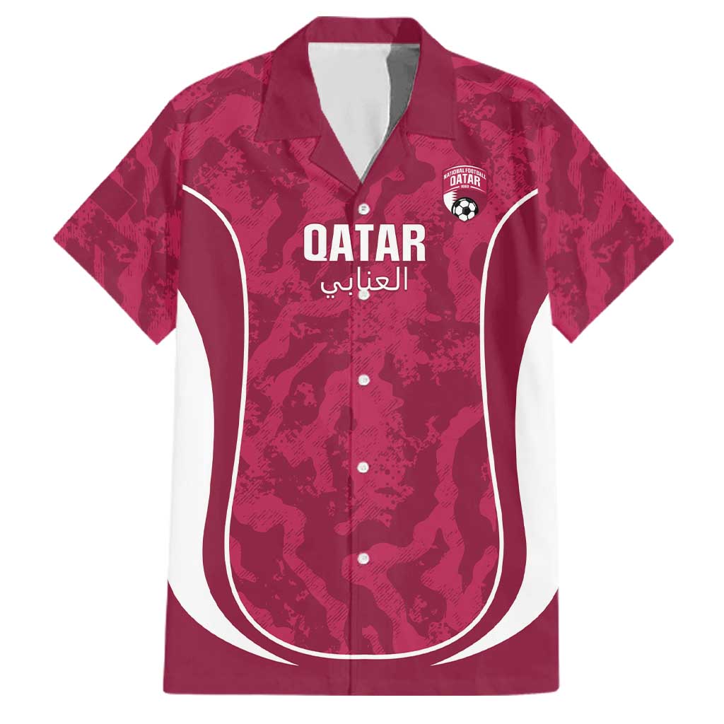 Custom Qatar Football Family Matching Off Shoulder Short Dress and Hawaiian Shirt 2026 Come On The Maroons - Wonder Print Shop