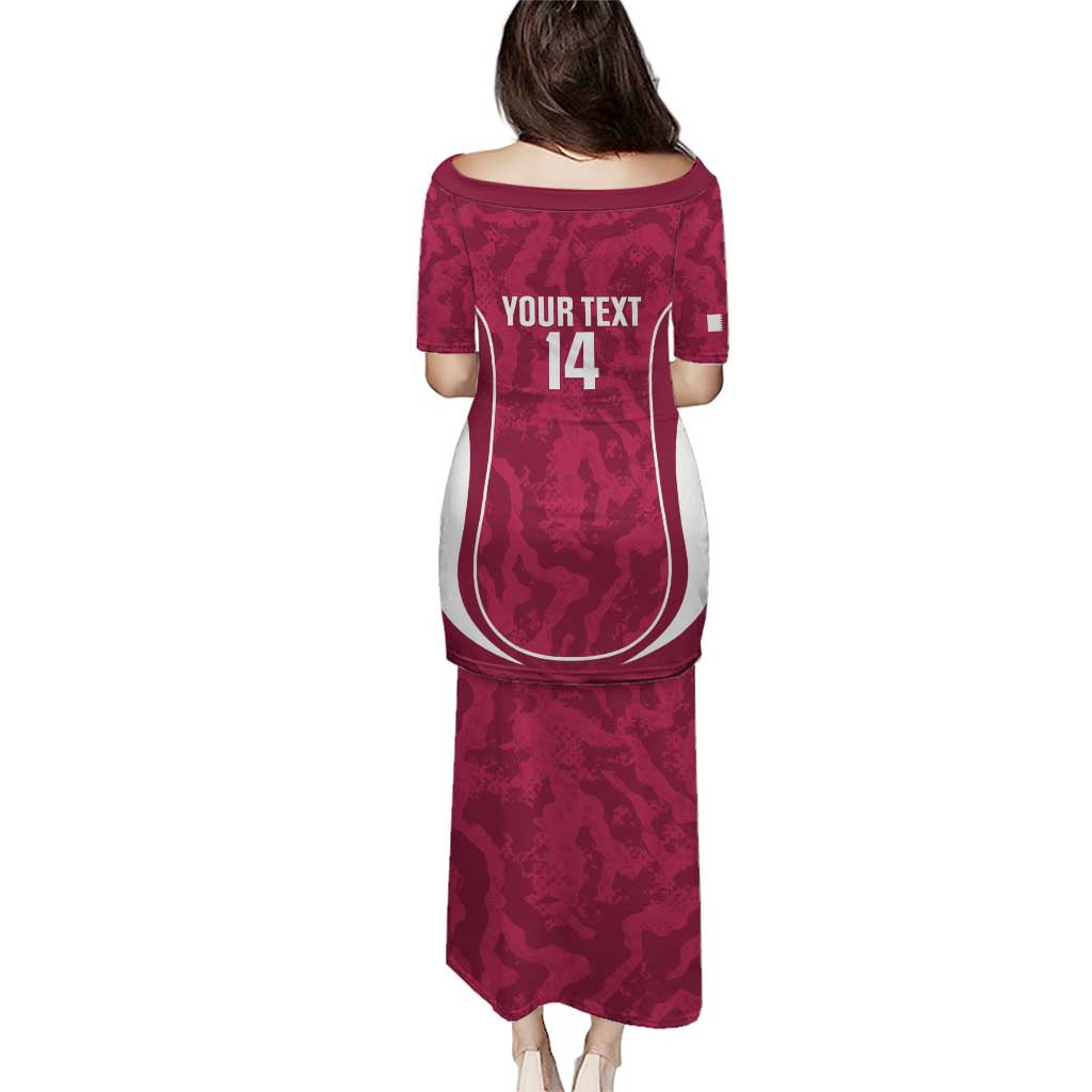 Custom Qatar Football Family Matching Puletasi and Hawaiian Shirt 2026 Come On The Maroons - Wonder Print Shop