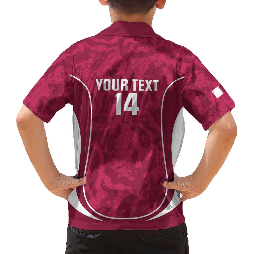 Custom Qatar Football Family Matching Summer Maxi Dress and Hawaiian Shirt 2026 Come On The Maroons - Wonder Print Shop