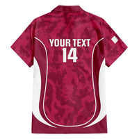 Custom Qatar Football Family Matching Summer Maxi Dress and Hawaiian Shirt 2026 Come On The Maroons - Wonder Print Shop