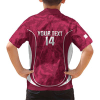 Custom Qatar Football Family Matching Tank Maxi Dress and Hawaiian Shirt 2026 Come On The Maroons - Wonder Print Shop