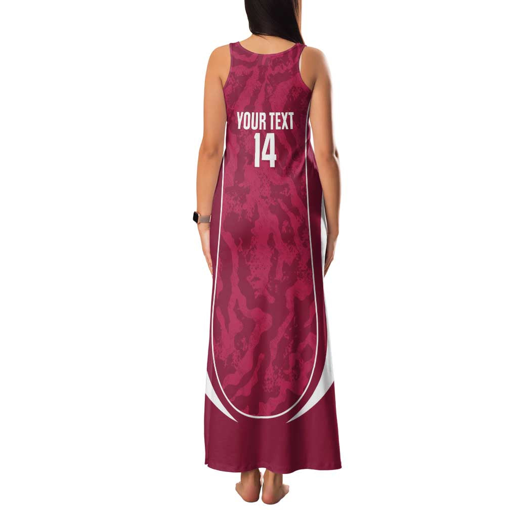 Custom Qatar Football Family Matching Tank Maxi Dress and Hawaiian Shirt 2026 Come On The Maroons - Wonder Print Shop