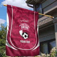 Custom Qatar Football Garden Flag 2026 Come On The Maroons - Wonder Print Shop