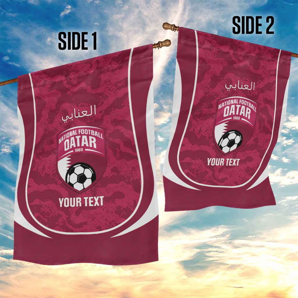 Custom Qatar Football Garden Flag 2026 Come On The Maroons - Wonder Print Shop