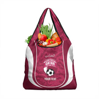 Custom Qatar Football Grocery Bag 2026 Come On The Maroons - Wonder Print Shop