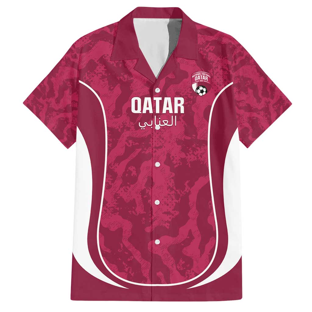 Custom Qatar Football Hawaiian Shirt 2026 Come On The Maroons - Wonder Print Shop