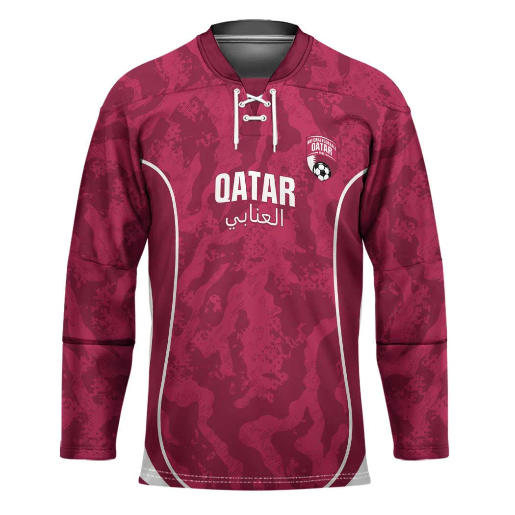 Custom Qatar Football Hockey Jersey 2026 Come On The Maroons - Wonder Print Shop
