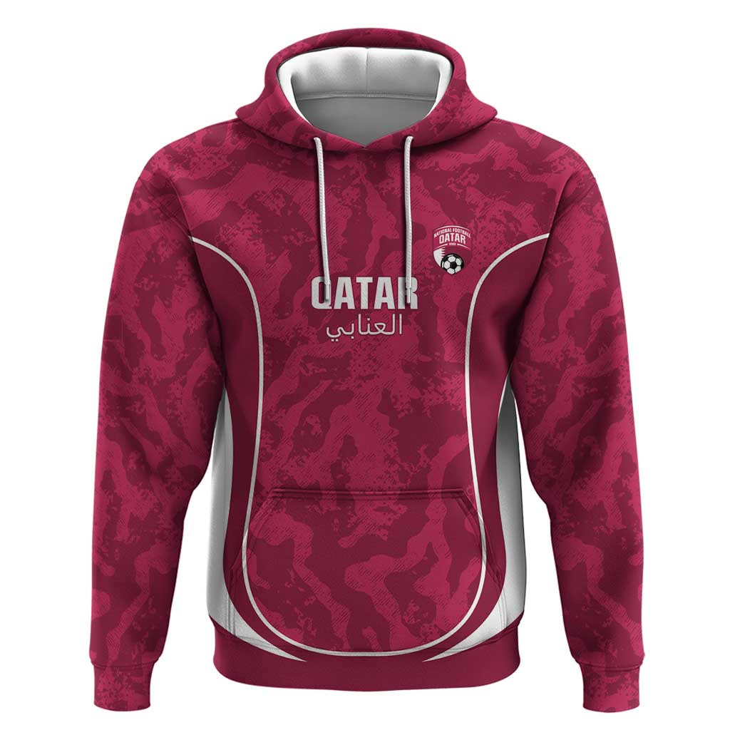 Custom Qatar Football Hoodie 2026 Come On The Maroons - Wonder Print Shop