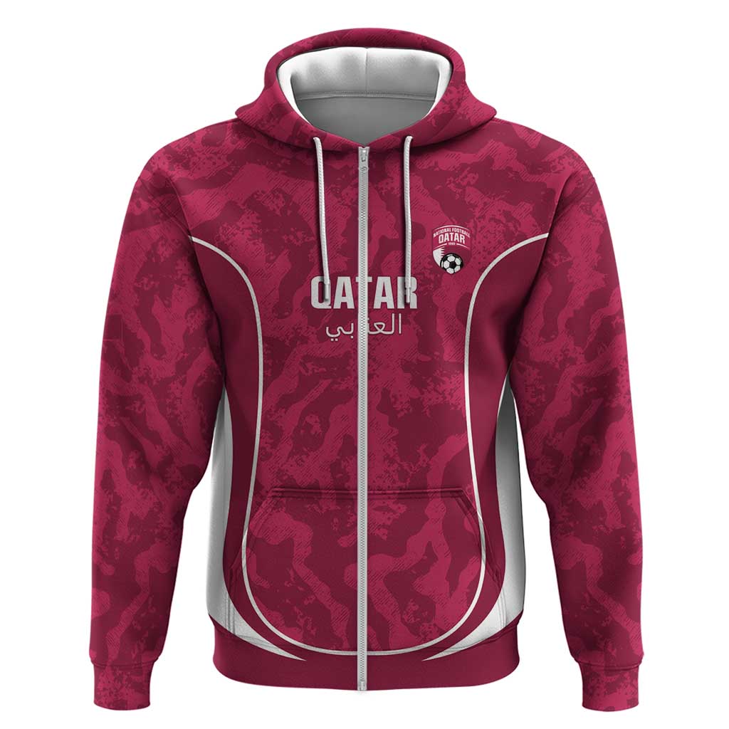 Custom Qatar Football Hoodie 2026 Come On The Maroons - Wonder Print Shop