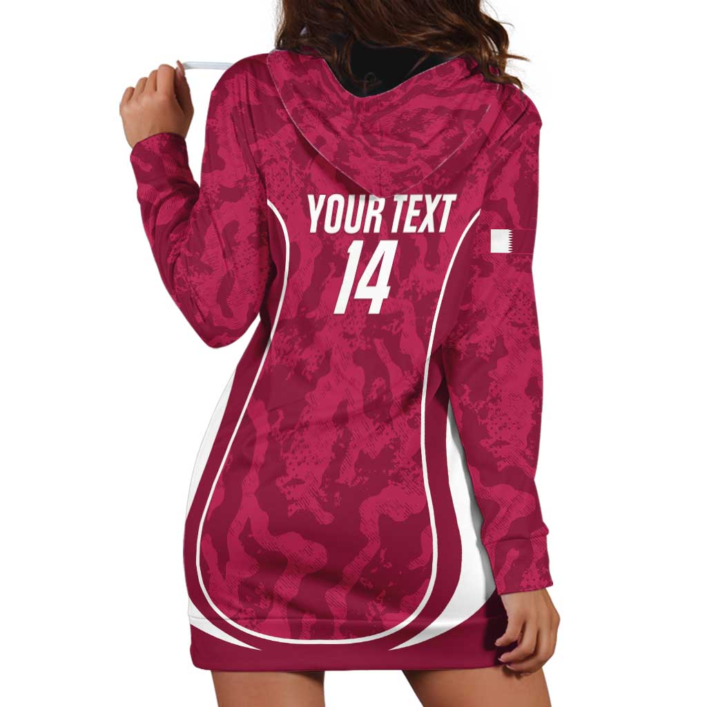 Custom Qatar Football Hoodie Dress 2026 Come On The Maroons - Wonder Print Shop