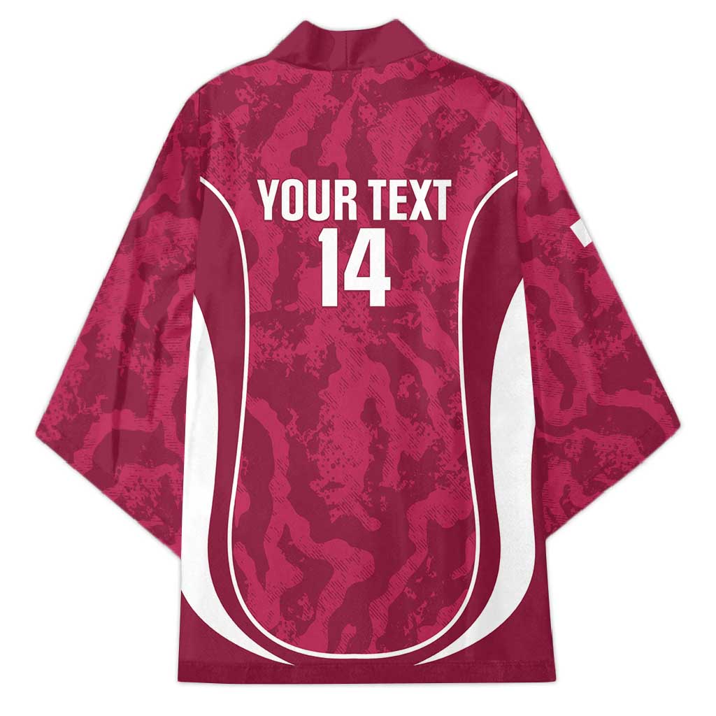 Custom Qatar Football Kimono 2026 Come On The Maroons - Wonder Print Shop