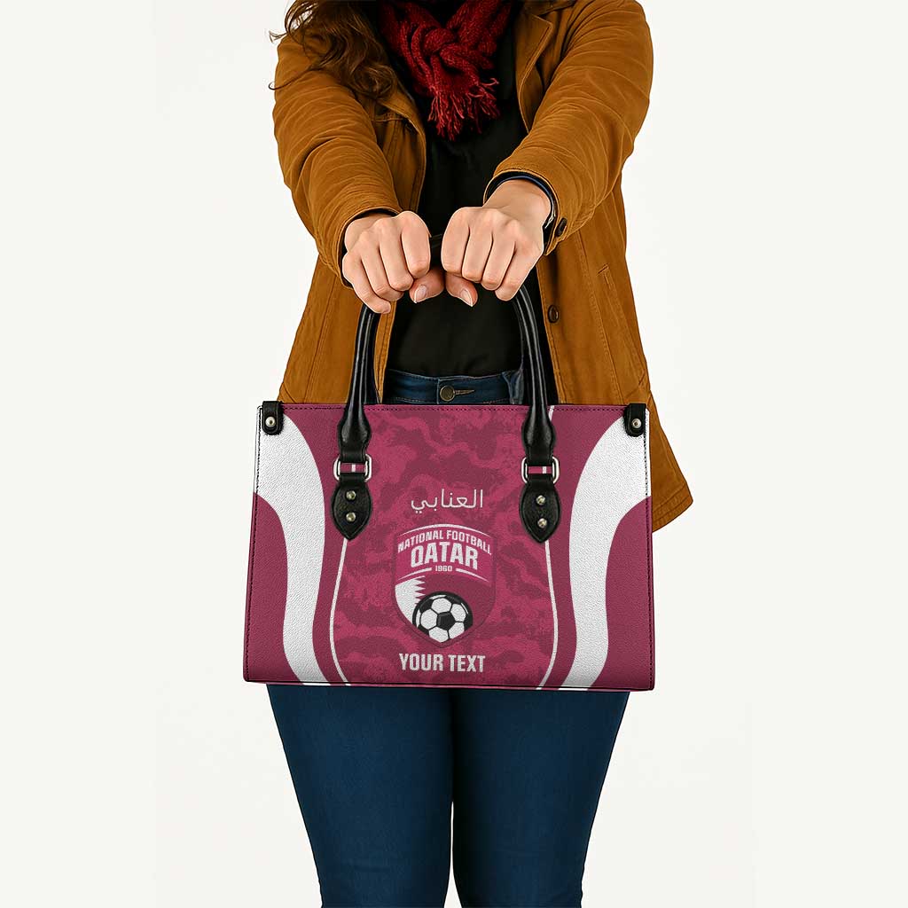 Custom Qatar Football Leather Bag 2026 Come On The Maroons - Wonder Print Shop