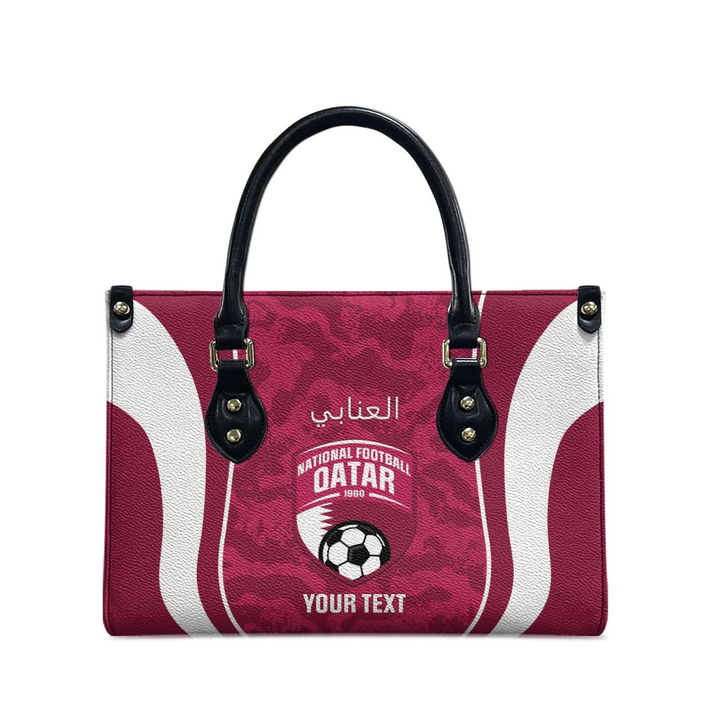 Custom Qatar Football Leather Bag 2026 Come On The Maroons - Wonder Print Shop