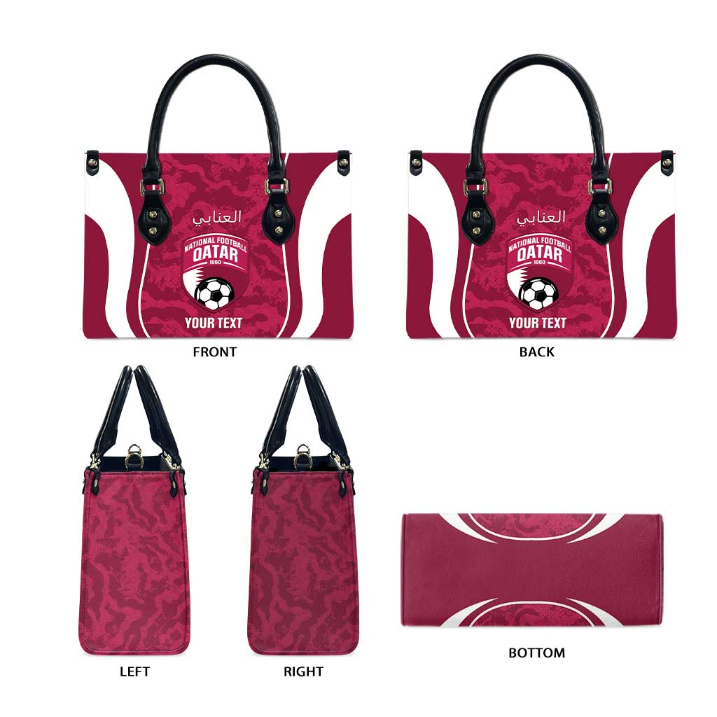 Custom Qatar Football Leather Bag 2026 Come On The Maroons - Wonder Print Shop