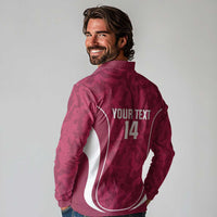 Custom Qatar Football Long Sleeve Polo Shirt 2026 Come On The Maroons - Wonder Print Shop