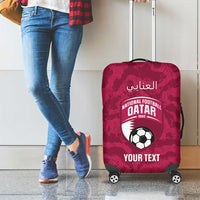 Custom Qatar Football Luggage Cover 2026 Come On The Maroons - Wonder Print Shop