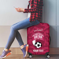 Custom Qatar Football Luggage Cover 2026 Come On The Maroons - Wonder Print Shop