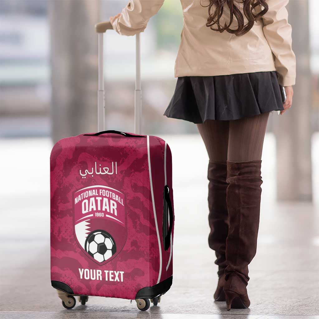 Custom Qatar Football Luggage Cover 2026 Come On The Maroons - Wonder Print Shop
