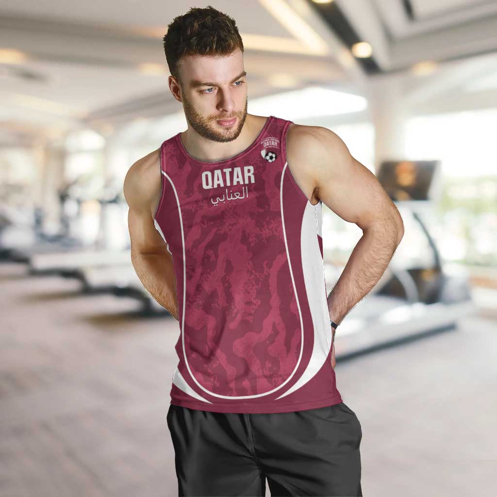Custom Qatar Football Men Tank Top 2026 Come On The Maroons - Wonder Print Shop