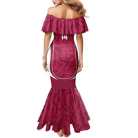 Custom Qatar Football Mermaid Dress 2026 Come On The Maroons - Wonder Print Shop