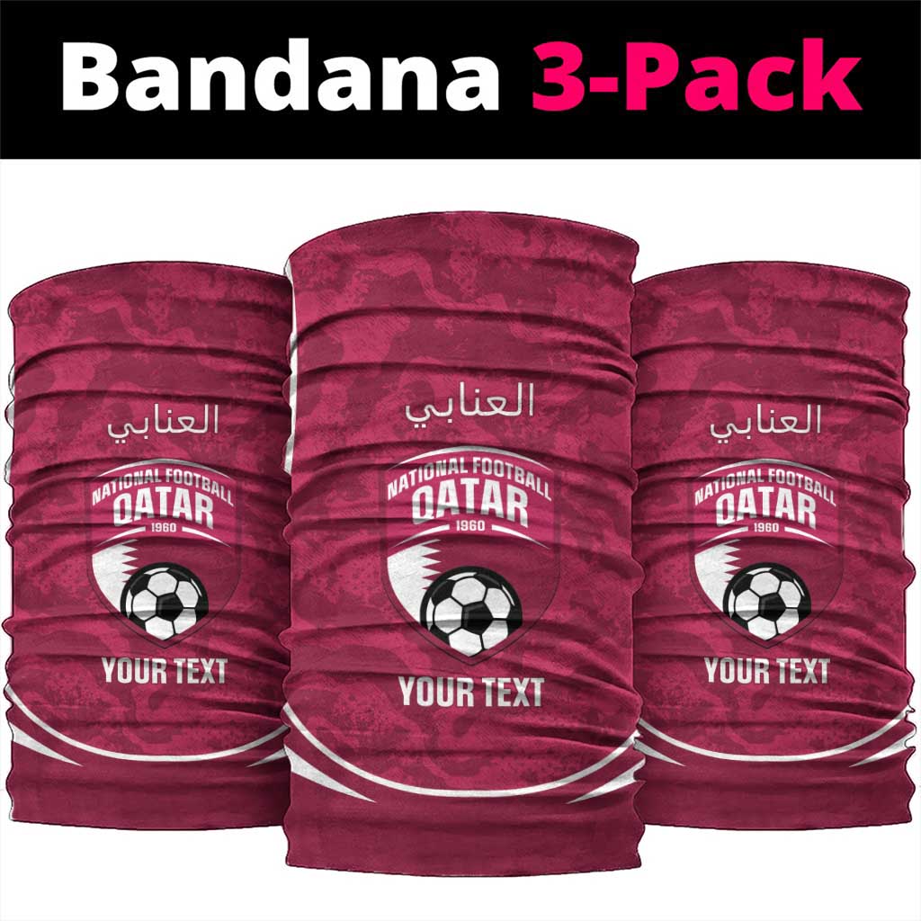 Custom Qatar Football Neck Gaiter 2026 Come On The Maroons - Wonder Print Shop