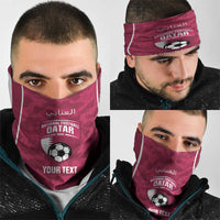 Custom Qatar Football Neck Gaiter 2026 Come On The Maroons - Wonder Print Shop