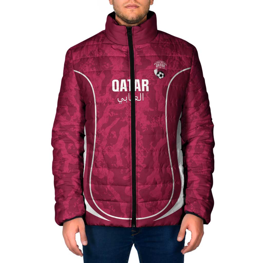Custom Qatar Football Padded Jacket 2026 Come On The Maroons - Wonder Print Shop