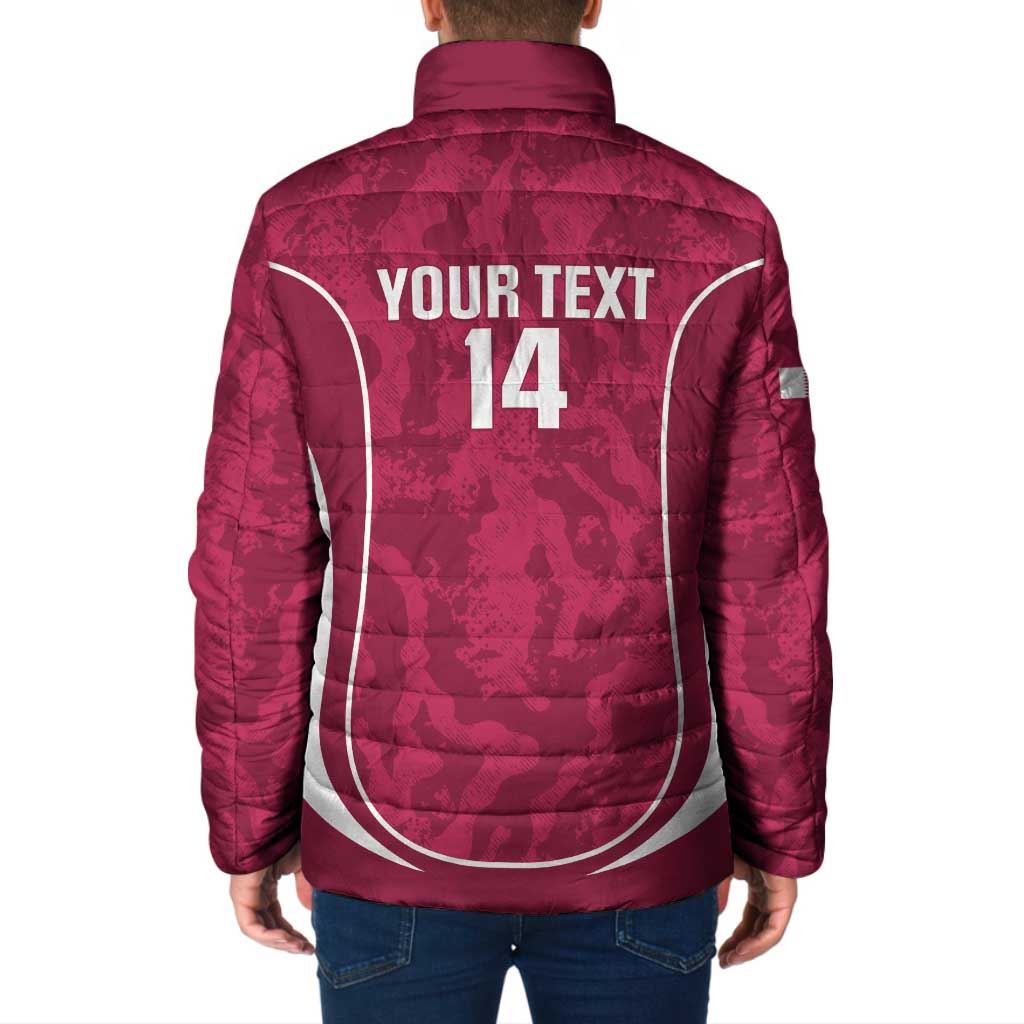 Custom Qatar Football Padded Jacket 2026 Come On The Maroons - Wonder Print Shop