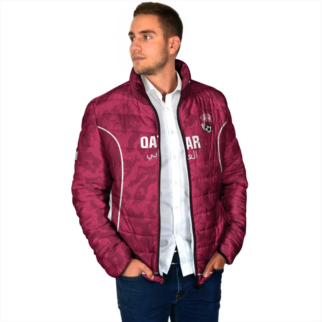 Custom Qatar Football Padded Jacket 2026 Come On The Maroons - Wonder Print Shop