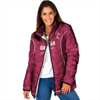 Custom Qatar Football Padded Jacket 2026 Come On The Maroons - Wonder Print Shop