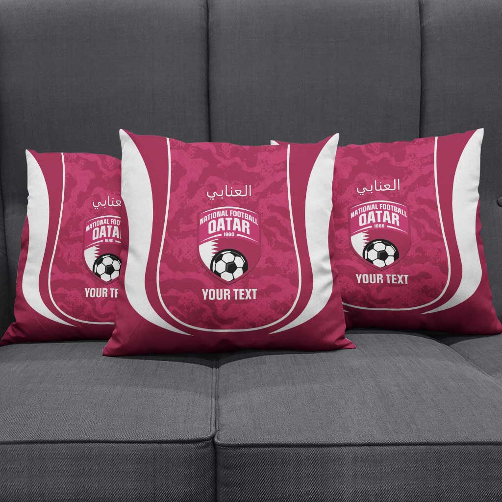 Custom Qatar Football Pillow Cover 2026 Come On The Maroons - Wonder Print Shop