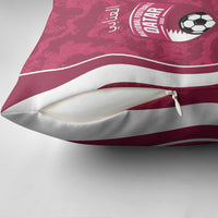 Custom Qatar Football Pillow Cover 2026 Come On The Maroons - Wonder Print Shop
