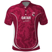 Custom Qatar Football Polo Shirt 2026 Come On The Maroons - Wonder Print Shop