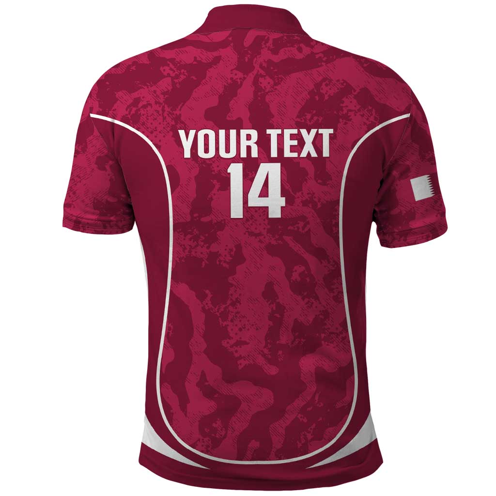 Custom Qatar Football Polo Shirt 2026 Come On The Maroons - Wonder Print Shop
