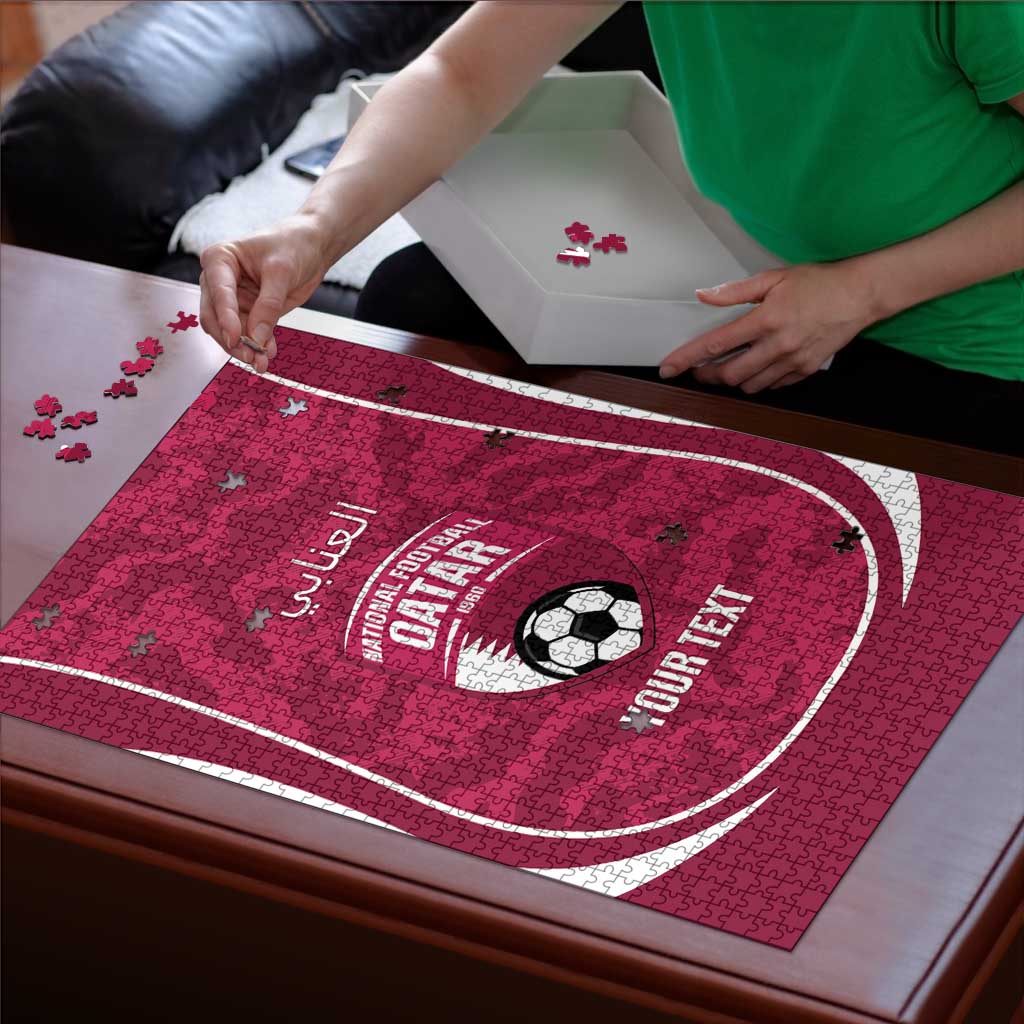 Custom Qatar Football Puzzle 2026 Come On The Maroons - Wonder Print Shop