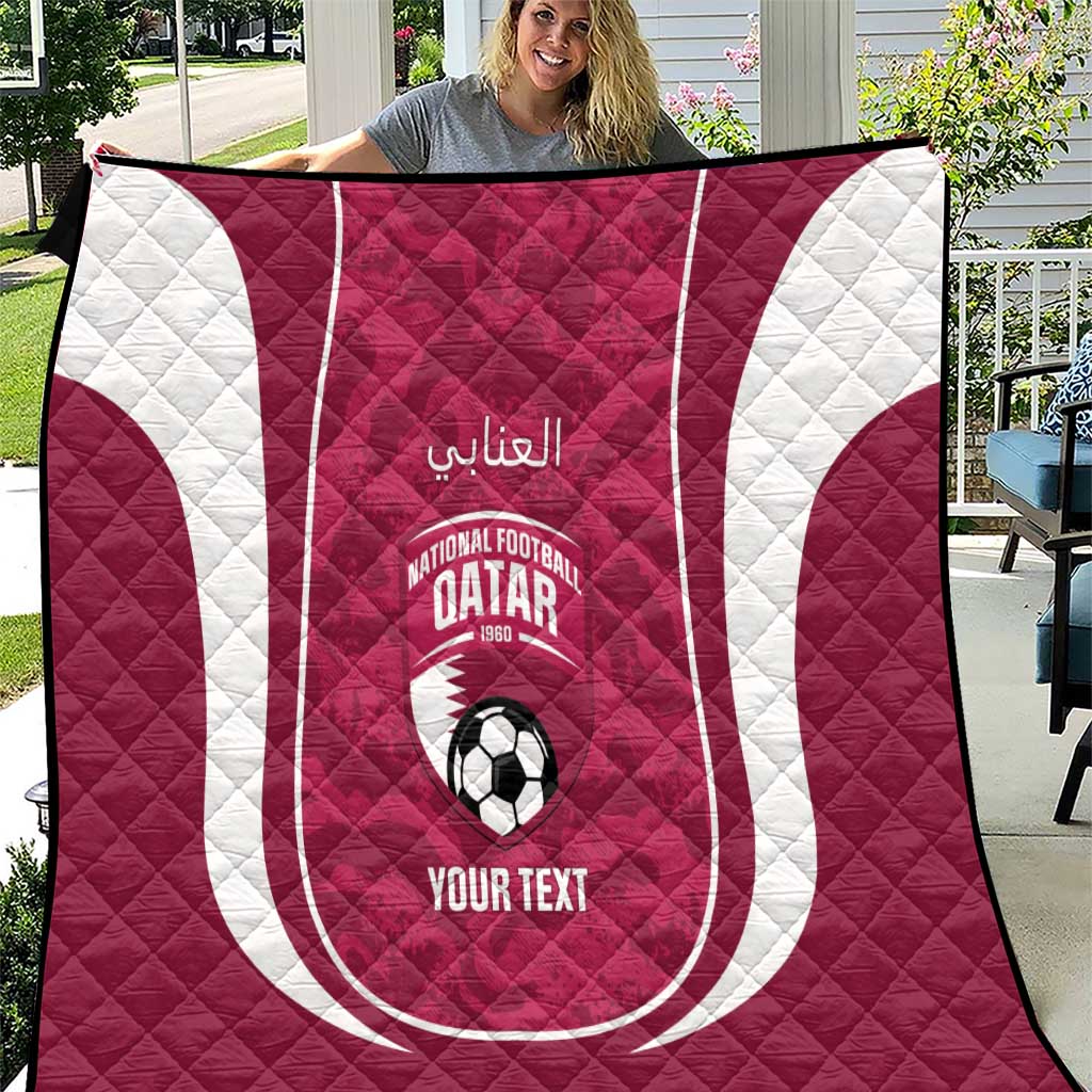 Custom Qatar Football Quilt 2026 Come On The Maroons - Wonder Print Shop