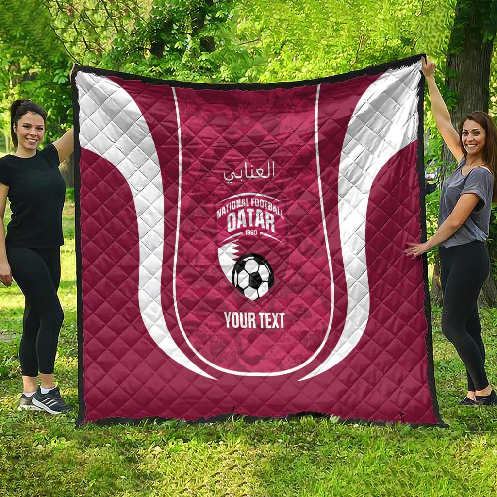 Custom Qatar Football Quilt 2026 Come On The Maroons - Wonder Print Shop