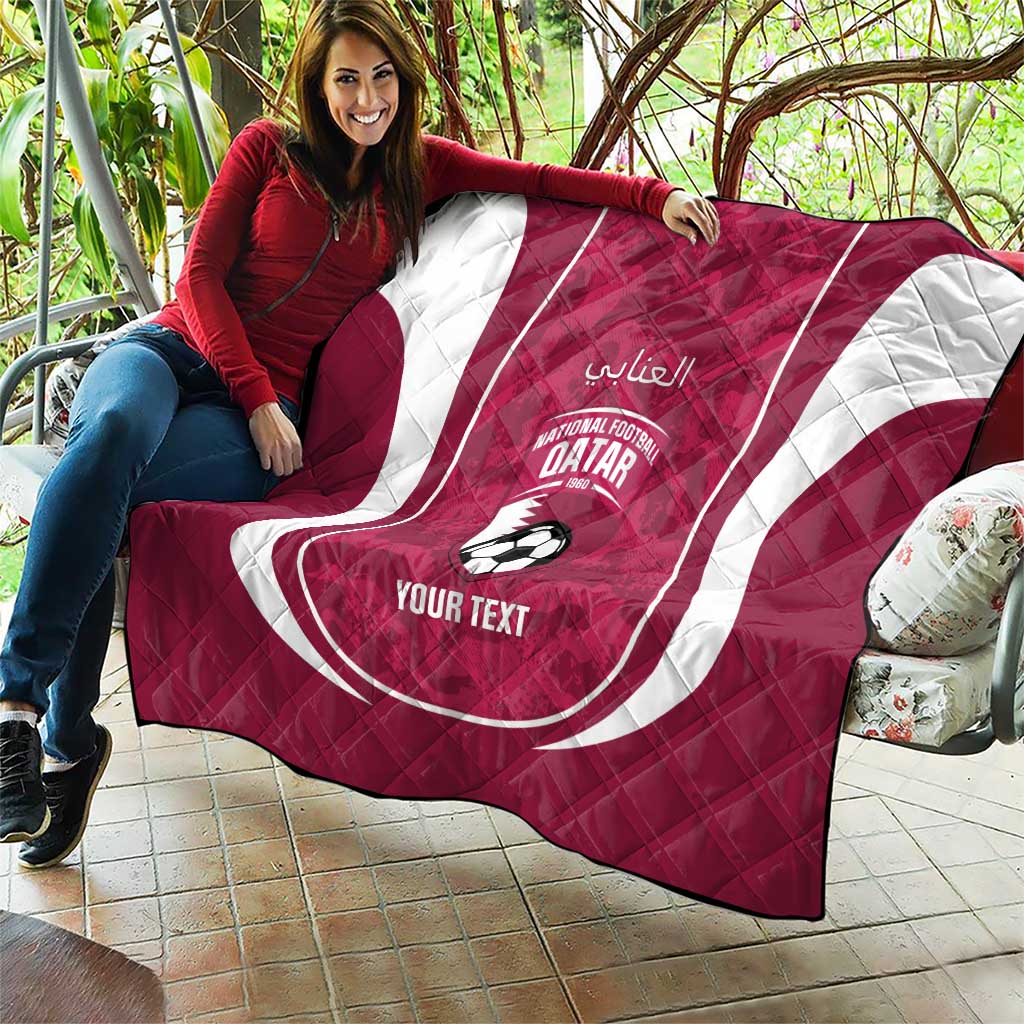 Custom Qatar Football Quilt 2026 Come On The Maroons - Wonder Print Shop