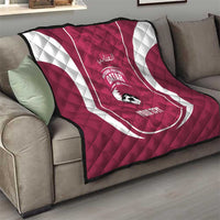 Custom Qatar Football Quilt 2026 Come On The Maroons - Wonder Print Shop