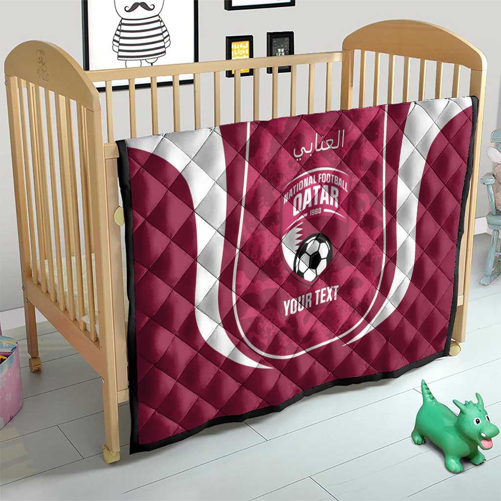 Custom Qatar Football Quilt 2026 Come On The Maroons - Wonder Print Shop