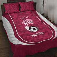 Custom Qatar Football Quilt Bed Set 2026 Come On The Maroons - Wonder Print Shop
