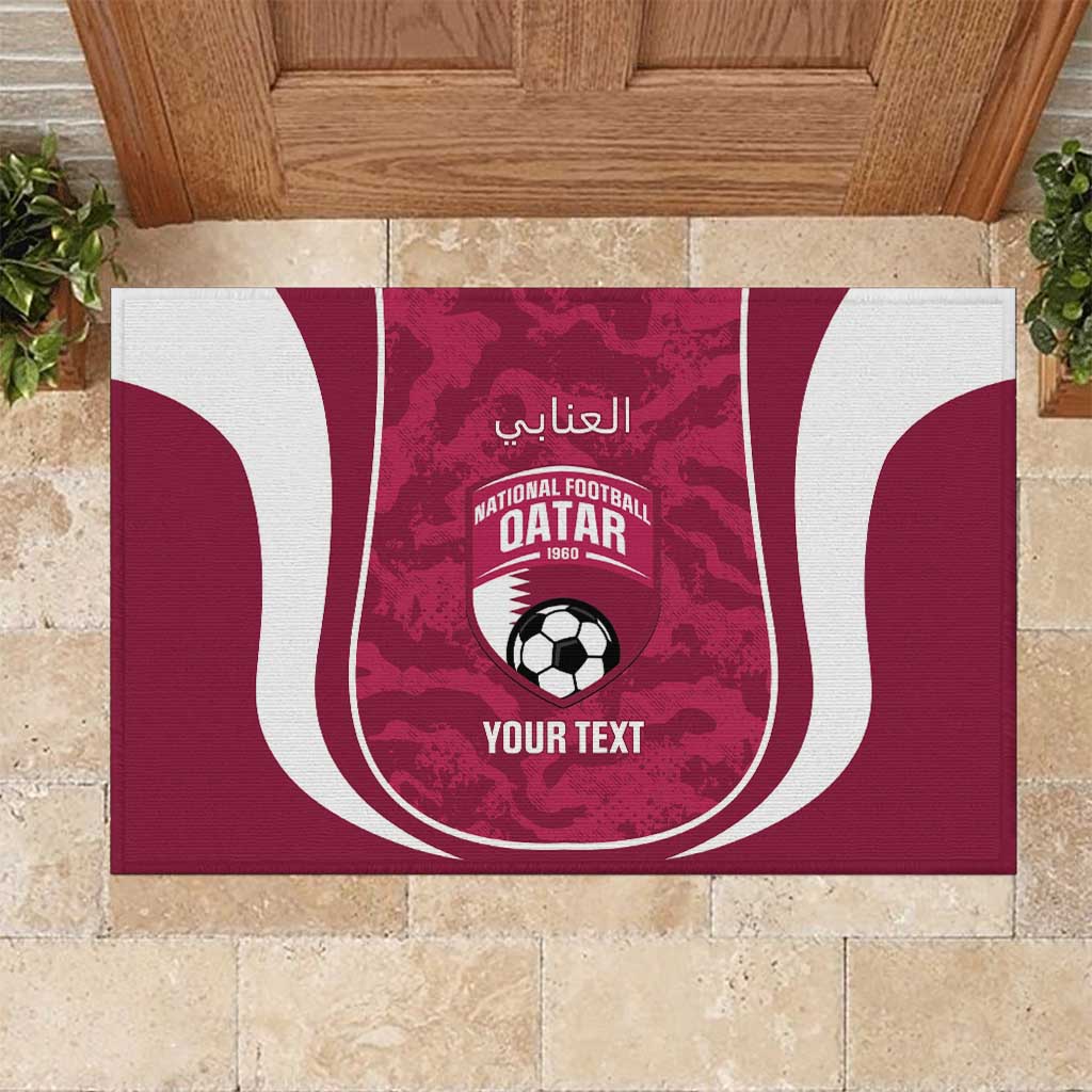 Custom Qatar Football Rubber Doormat 2026 Come On The Maroons - Wonder Print Shop