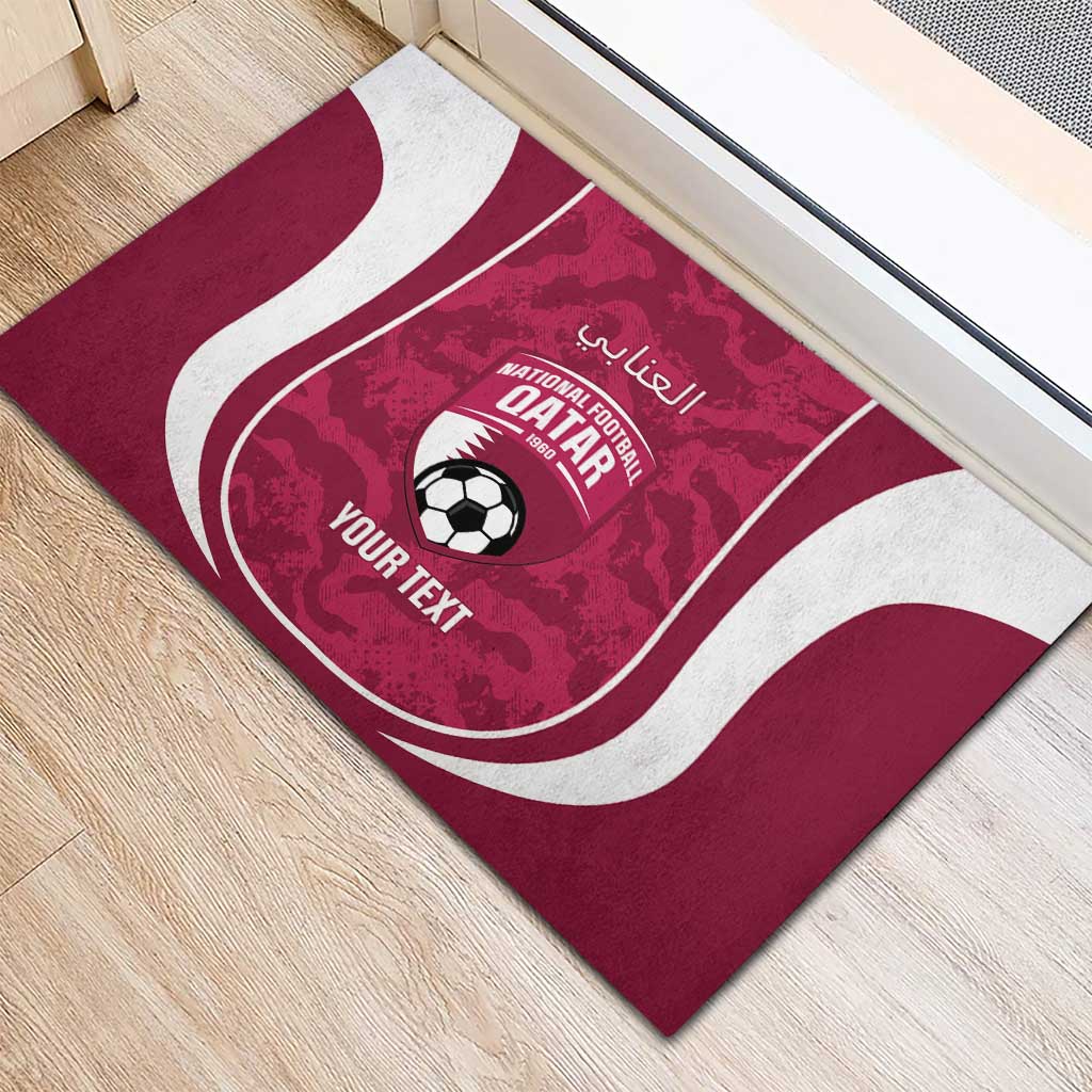 Custom Qatar Football Rubber Doormat 2026 Come On The Maroons - Wonder Print Shop