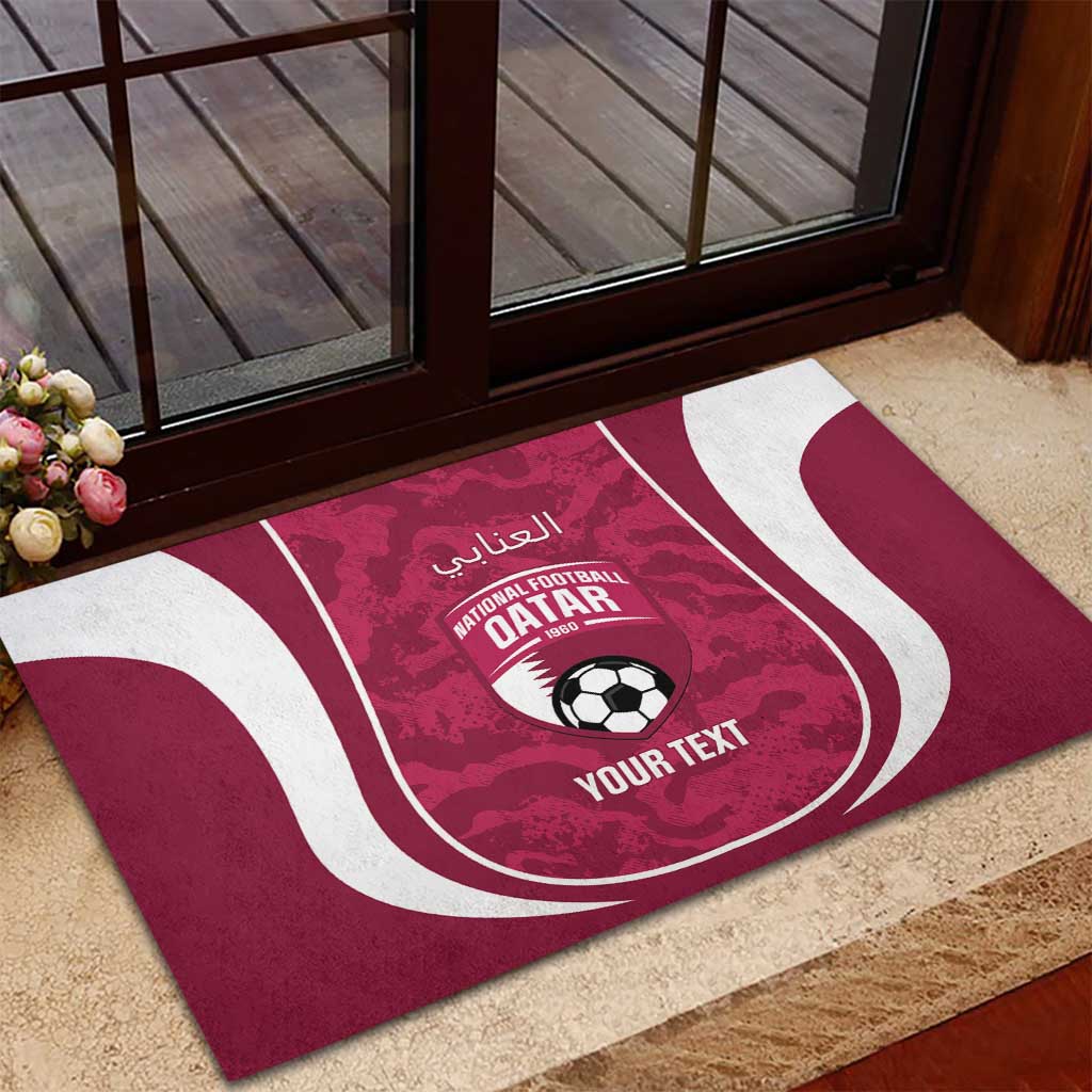 Custom Qatar Football Rubber Doormat 2026 Come On The Maroons - Wonder Print Shop