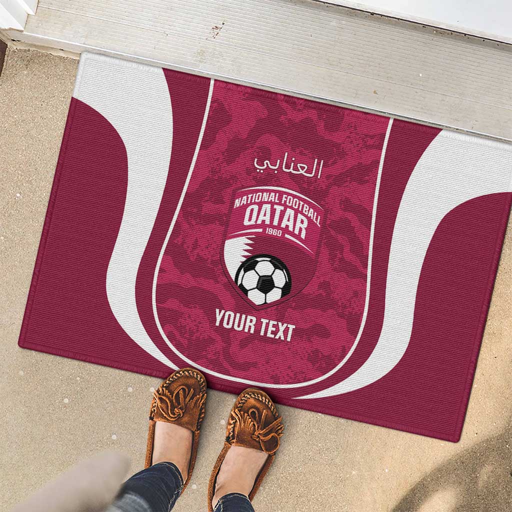 Custom Qatar Football Rubber Doormat 2026 Come On The Maroons - Wonder Print Shop