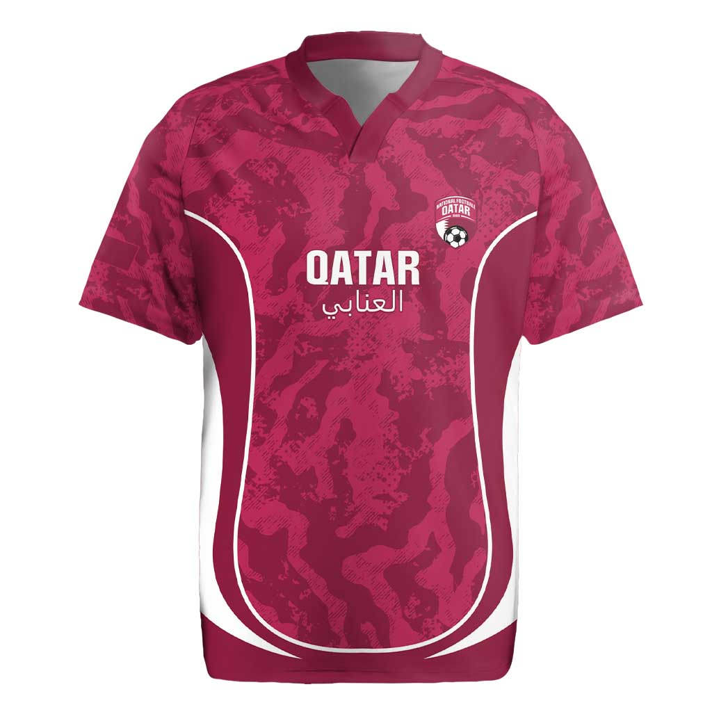Custom Qatar Football Rugby Jersey 2026 Come On The Maroons - Wonder Print Shop